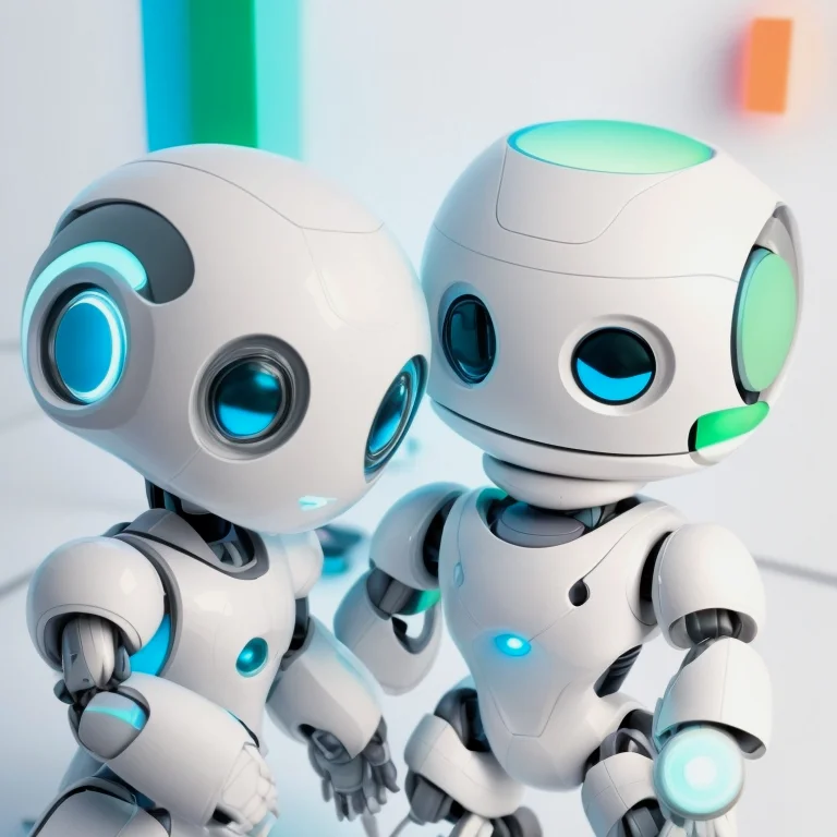 Kind spielt mit Lernroboter